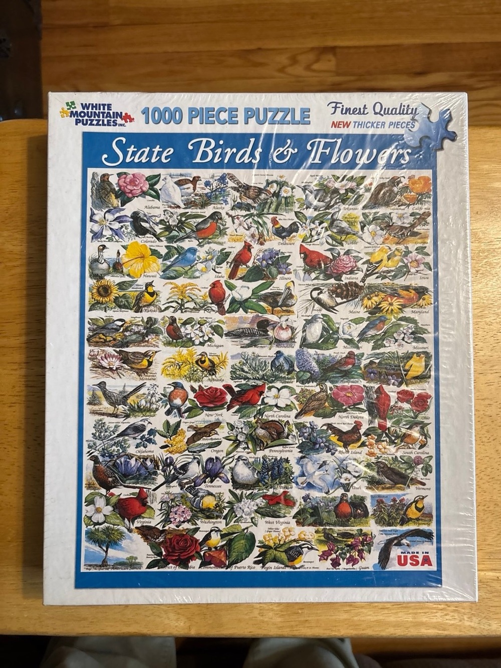 Brand New White Mountain “State Birds & Flowers” Puzzle sealed